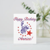 Happy Birthday Amerika Briefkaart (Staand voorkant)