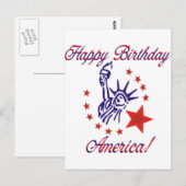 Happy Birthday Amerika Briefkaart (Voorkant / Achterkant)