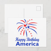 Happy Birthday Amerika Briefkaart (Voorkant / Achterkant)