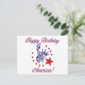 Happy Birthday Amerika Briefkaart (Staand voorkant)