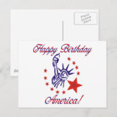 Happy Birthday Amerika Briefkaart (Voorkant / Achterkant)