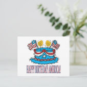 Happy Birthday Amerika Briefkaart (Staand voorkant)