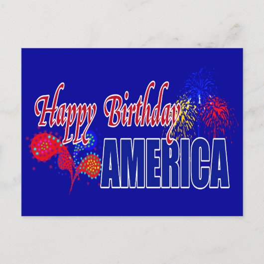 Happy Birthday Amerika Briefkaarten (Voorkant)