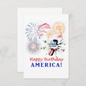 Happy Birthday Amerika Informatiekaartje (Voorkant / Achterkant)