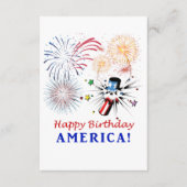 Happy Birthday Amerika Informatiekaartje (Voorkant)