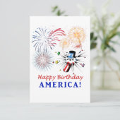 Happy Birthday Amerika Informatiekaartje (Staand voorkant)