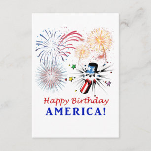 Happy Birthday Amerika Informatiekaartje