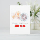 Happy Birthday Amerika Informatiekaartje (Staand voorkant)