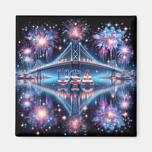 Happy Birthday Amerika Magneet (Voorkant)