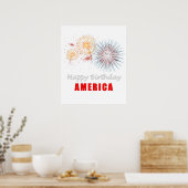 Happy Birthday Amerika Poster (Keuken)