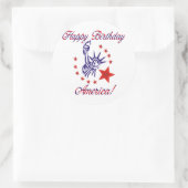 Happy Birthday Amerika Ronde Sticker (Tas)