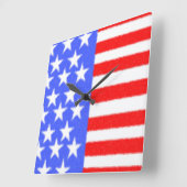 Happy Birthday Amerika Vierkante Klok (Hoek)