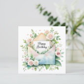 Happy birthday and warm wishes greeting feestdagenkaart (Staand voorkant)