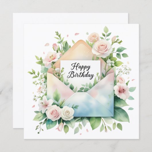 Happy birthday and warm wishes greeting feestdagenkaart (Voorkant / Achterkant)