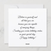 Happy birthday and warm wishes greeting feestdagenkaart (Achterkant)