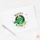 happy birthday animal Classic Ronde Sticker (Envelop)
