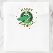 happy birthday animal Classic Ronde Sticker (Tas)