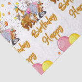 Happy Birthday Animal Collectie Weefpapier Tissuepapier (Detail)