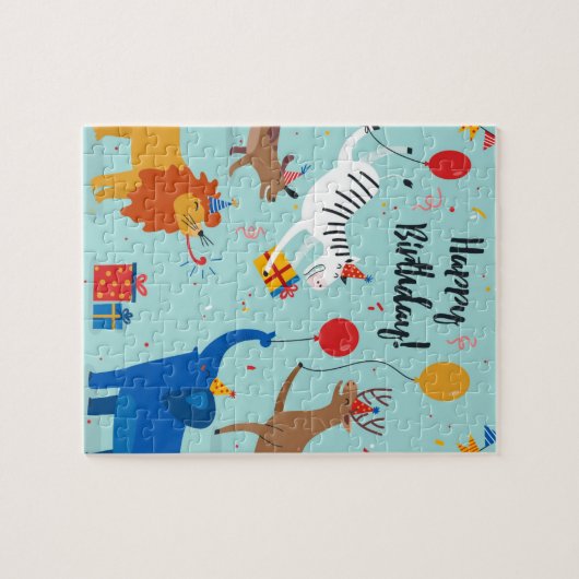 Happy Birthday Animals Legpuzzel (Horizontaal)