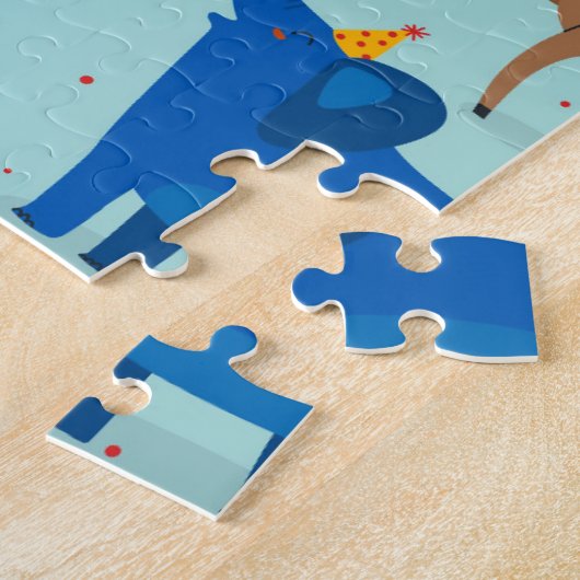 Happy Birthday Animals Legpuzzel (Zijkant)
