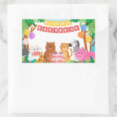 Happy Birthday Animals Rechthoekig ticker Rechthoekige Sticker (Tas)