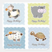 Happy Birthday Animals Stickers (Voorkant)