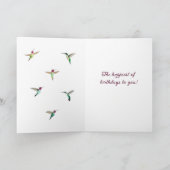 Happy Birthday Anna's Hummingvogels Kaart (Binnen)