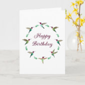 Happy Birthday Anna's Hummingvogels Kaart (Gele Bloem)