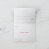 Happy Birthday apple bloesems op hout Bedankkaart (Binnen)