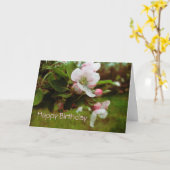Happy Birthday - Apple Blossms Kaart (Gele Bloem)
