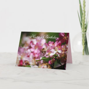 Happy Birthday Apple Blossom, Honey Bee Kaart