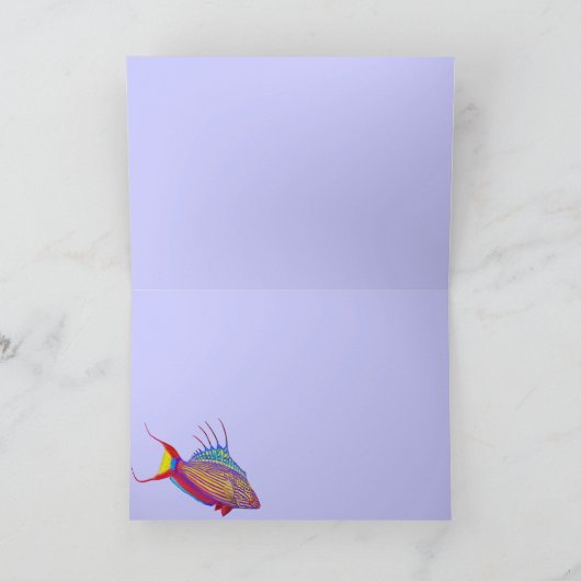 Happy Birthday Aquarium Fish Kaart (Binnen)