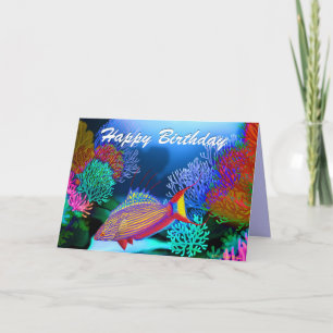 Happy Birthday Aquarium Fish Kaart