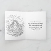 Happy Birthday Aquarius } Inside Coloring Page Kaart (Binnen)