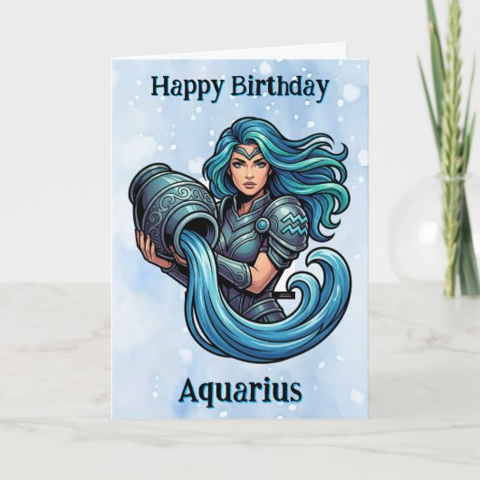 Happy Birthday Aquarius! Kaart (Voorkant)
