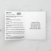 Happy Birthday Aquarius! Kaart (Binnen)