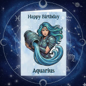 Happy Birthday Aquarius! Kaart