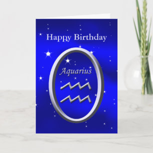 Happy Birthday Aquarius Wenskaart Kaart
