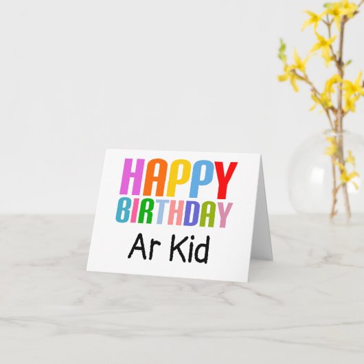 Happy Birthday Ar kind Kaart (Gele Bloem)