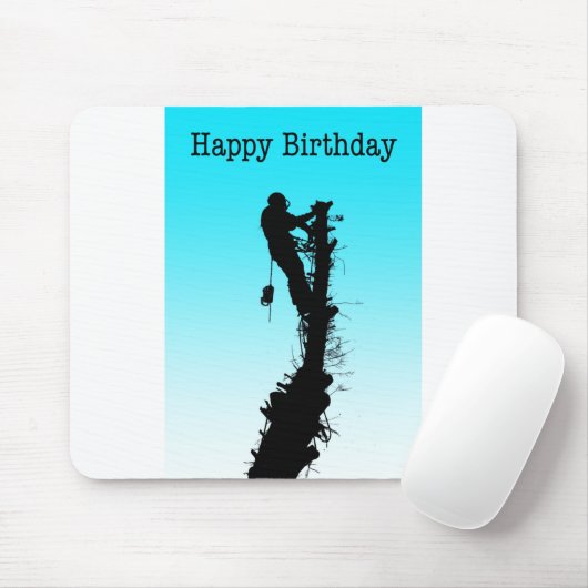 Happy Birthday Arborist Tree Surgeon Rigning Tree Muismat (Met muis)