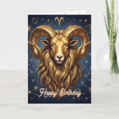 Happy Birthday Aries | Horoscope Astrlogy Kaart (Voorkant)