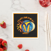 Happy Birthday Aries Zodiac Birth Sign Napkins Servet (Insitu)