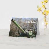 Happy Birthday Army Tank wenskaart Kaart (Gele Bloem)