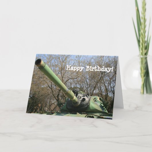Happy Birthday Army Tank wenskaart Kaart (Voorkant)