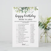 Happy Birthday Around the World editable game (Staand voorkant)