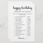 Happy Birthday Around the World editable game (Voorkant / Achterkant)