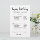 Happy Birthday Around the World editable game (Staand voorkant)