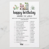 Happy Birthday Around the World editable game (Voorkant)