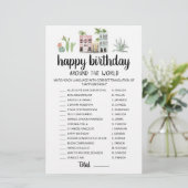 Happy Birthday Around the World editable game (Staand voorkant)