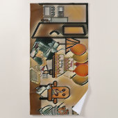 Happy Birthday Art Strandlaken (Voorkant)